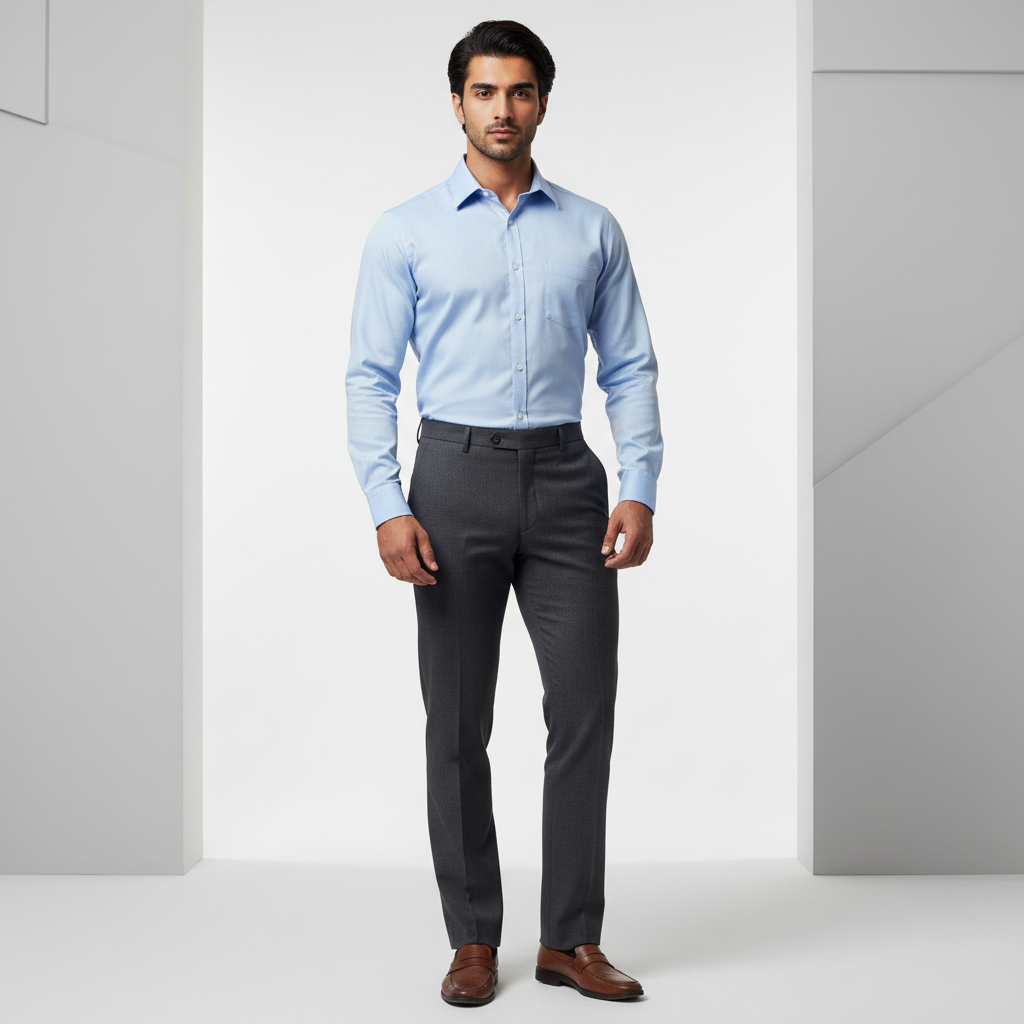 Sky Blue Regular Fit Shirt -SB4