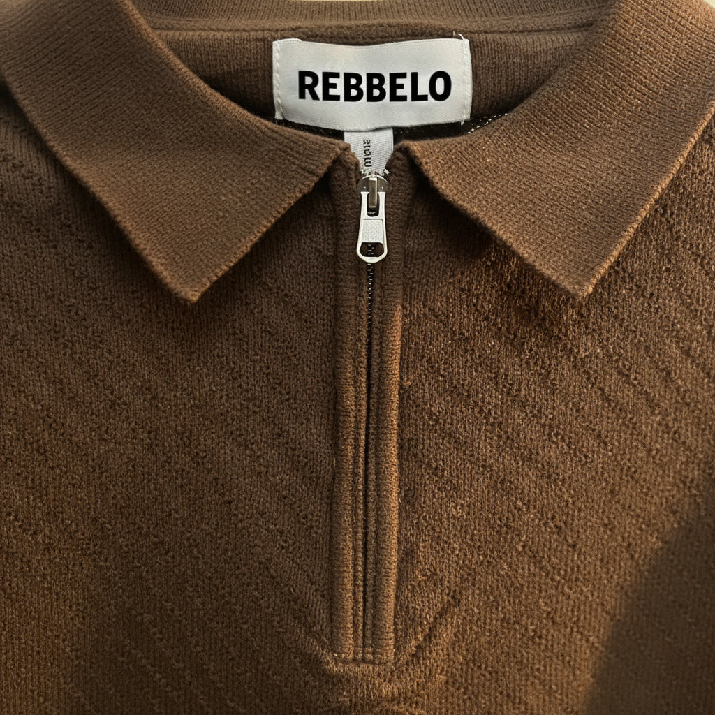 Walnut Knitted Jip Polo