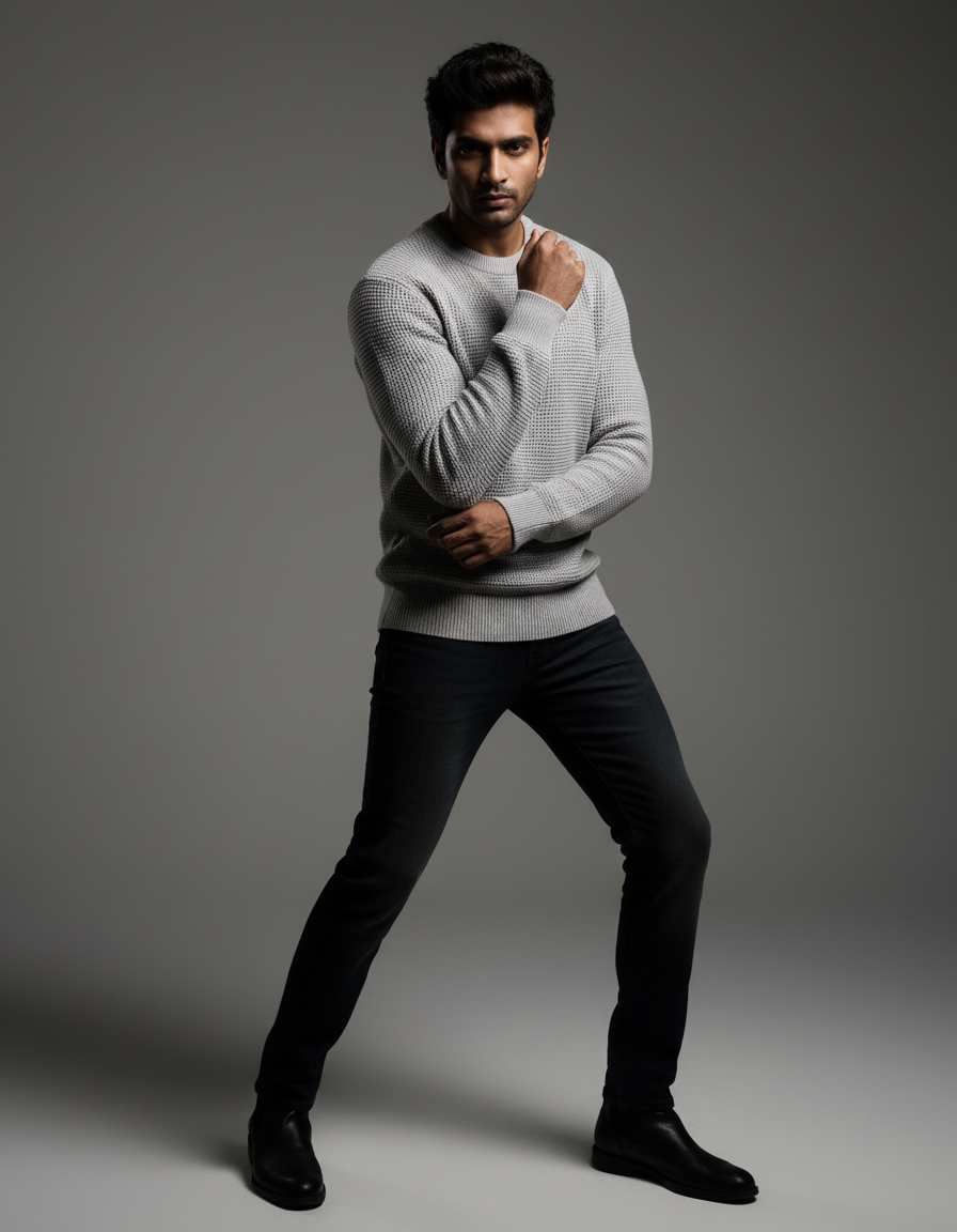 STONE KNITTED JUMPER