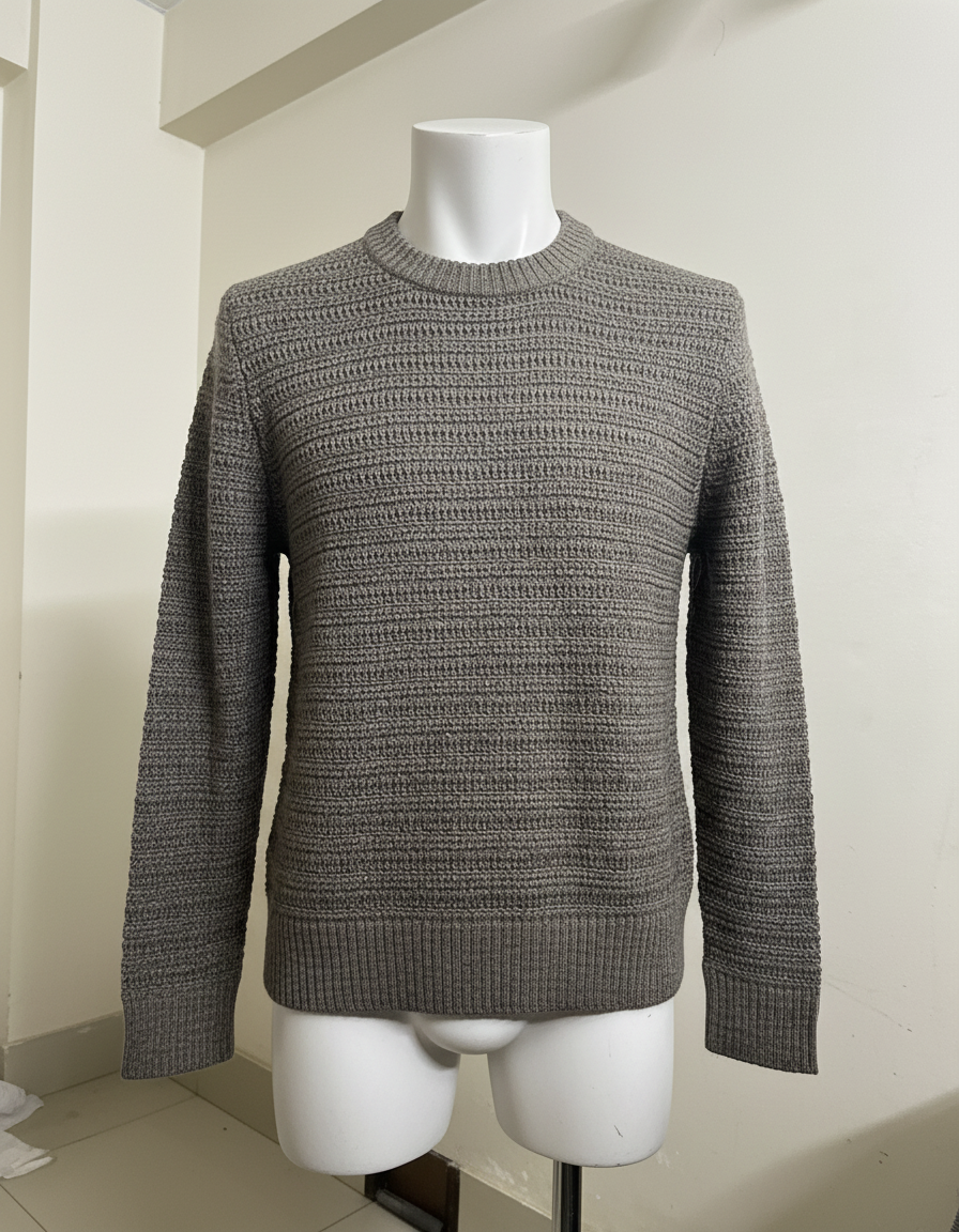 Vintage Dark Biege Brown - woolen Sweater