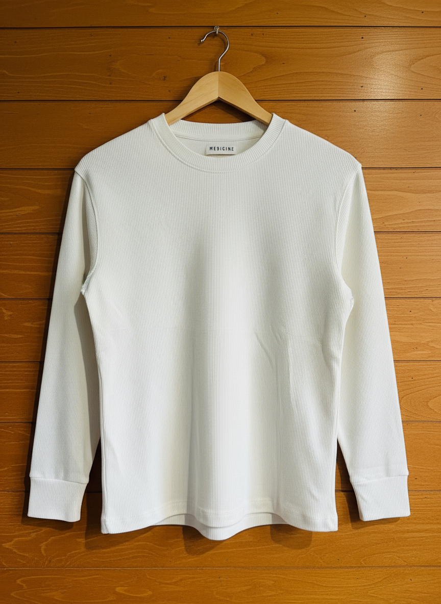 Ribbed White Tshirt