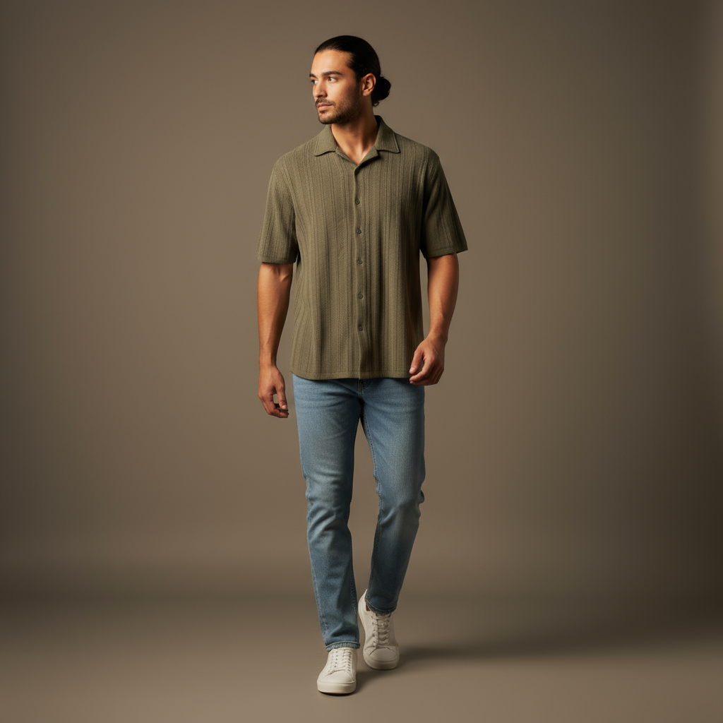 Baggy Shirt - Olive Green