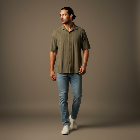 Baggy Shirt - Olive Green