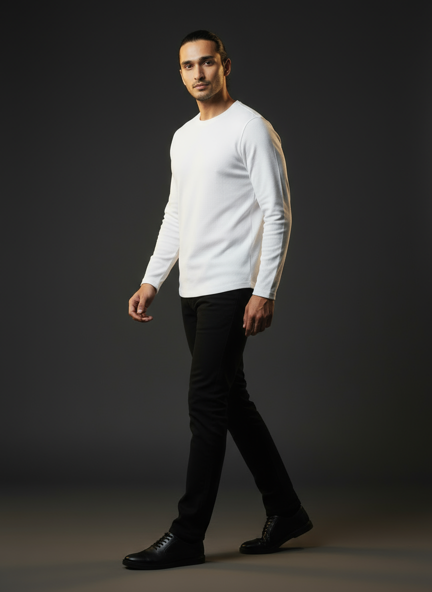 Ribbed White Tshirt