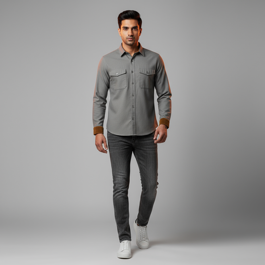 Charcoal Denim Jeans - Slim Straight