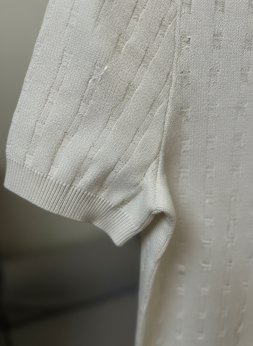White - Knitted Layman Tshirt