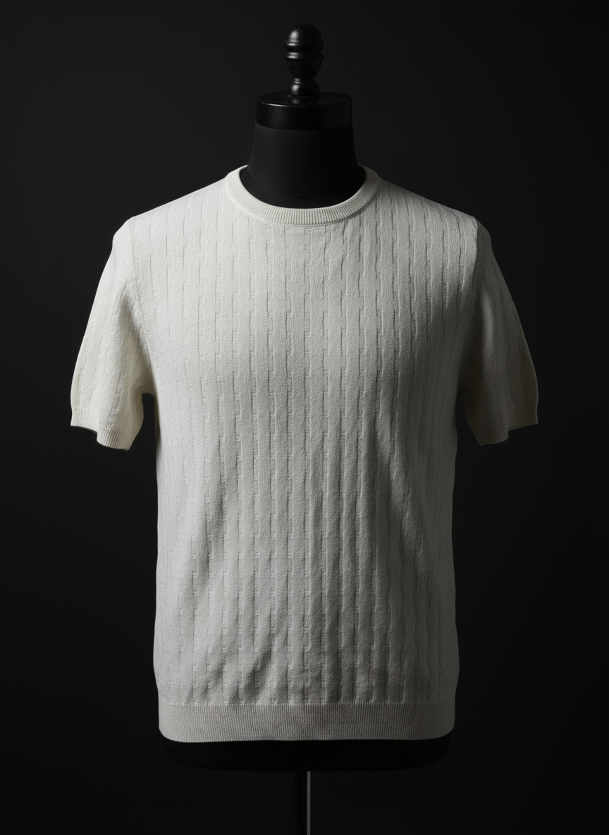 White - Knitted Layman Tshirt