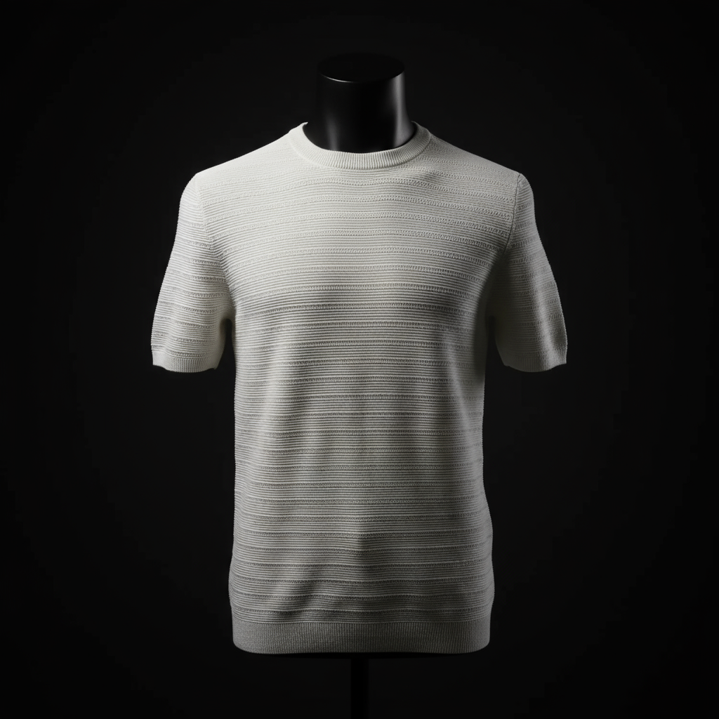 White - Knitted Tybor Round Neck