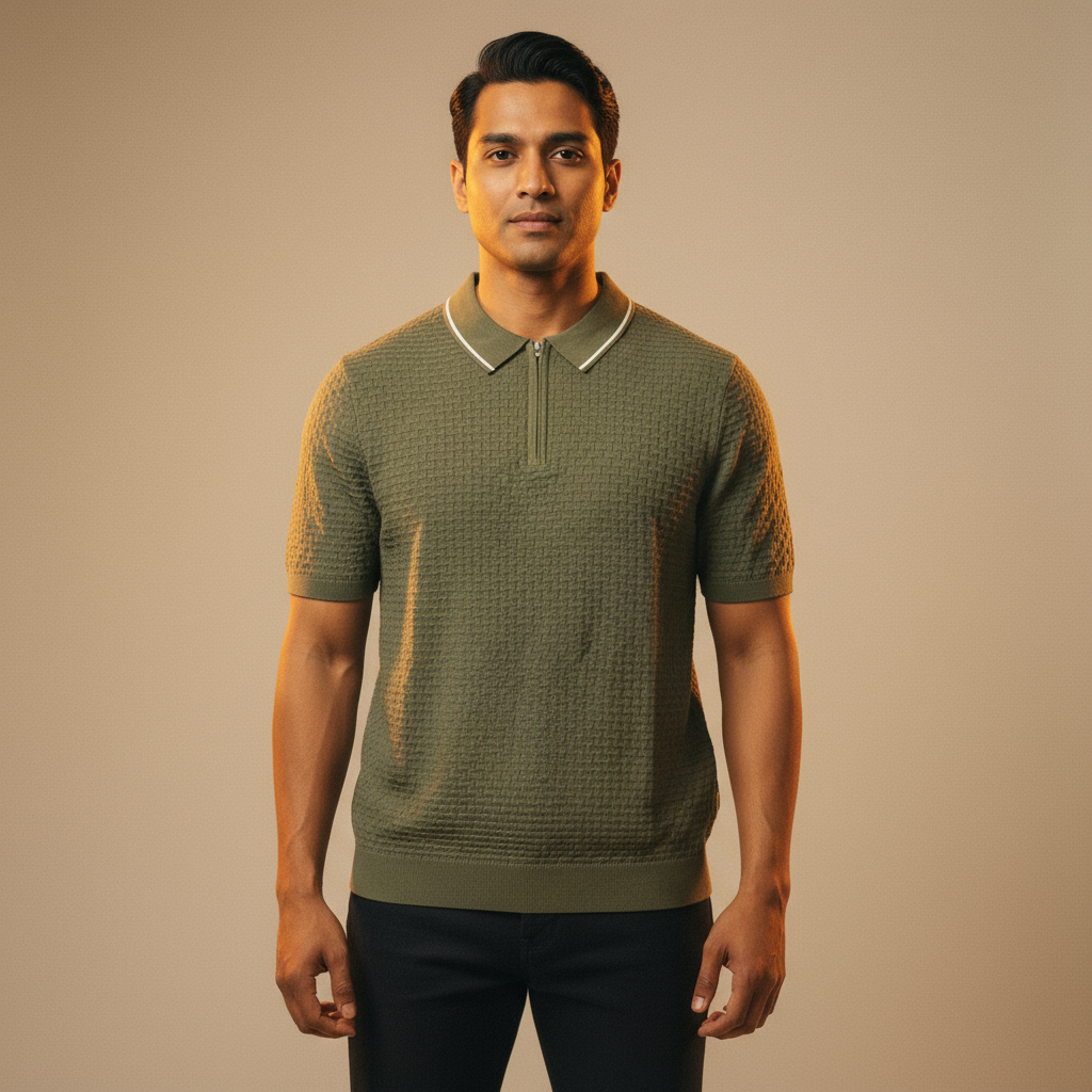 Olive Knitted Texture with JIP