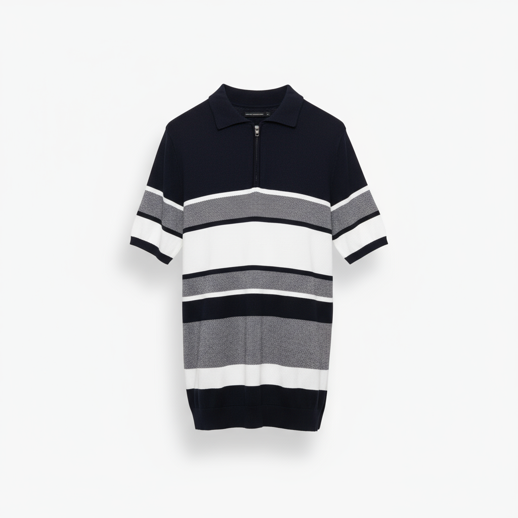 NEVY BLUE + WHITE SIDE STRIPE