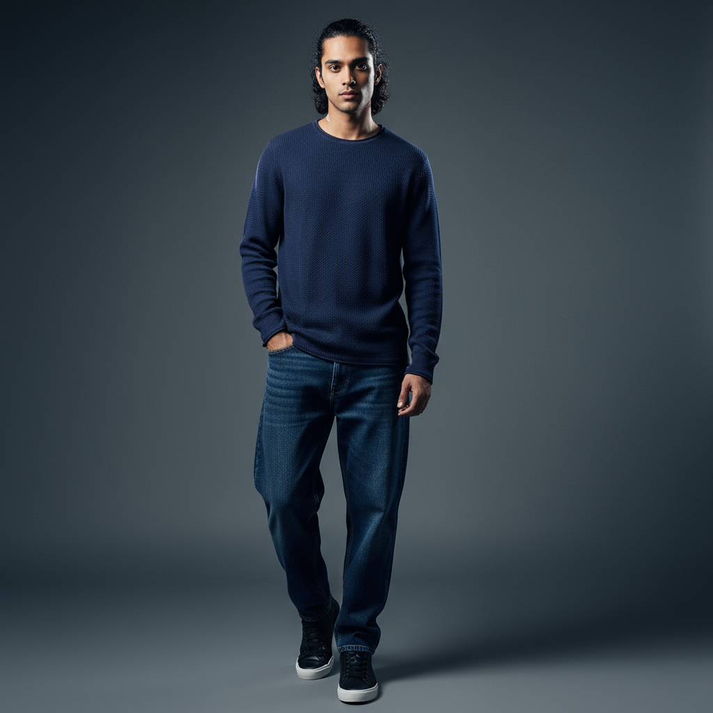 Knitted Sweater Nevy Blue