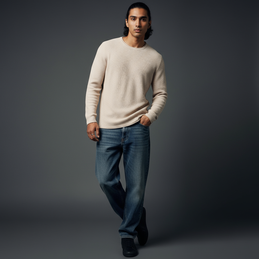 Beige- Knitted Sweater