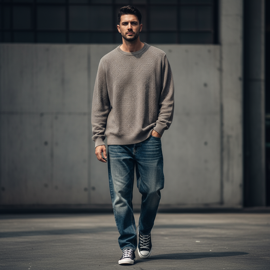 Dark Beige - Knitted