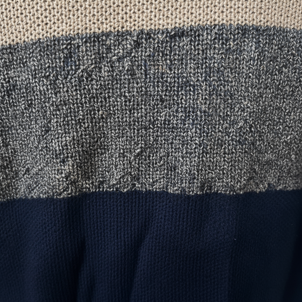 Heavy Sweater Beige ft Dark Navy Blue