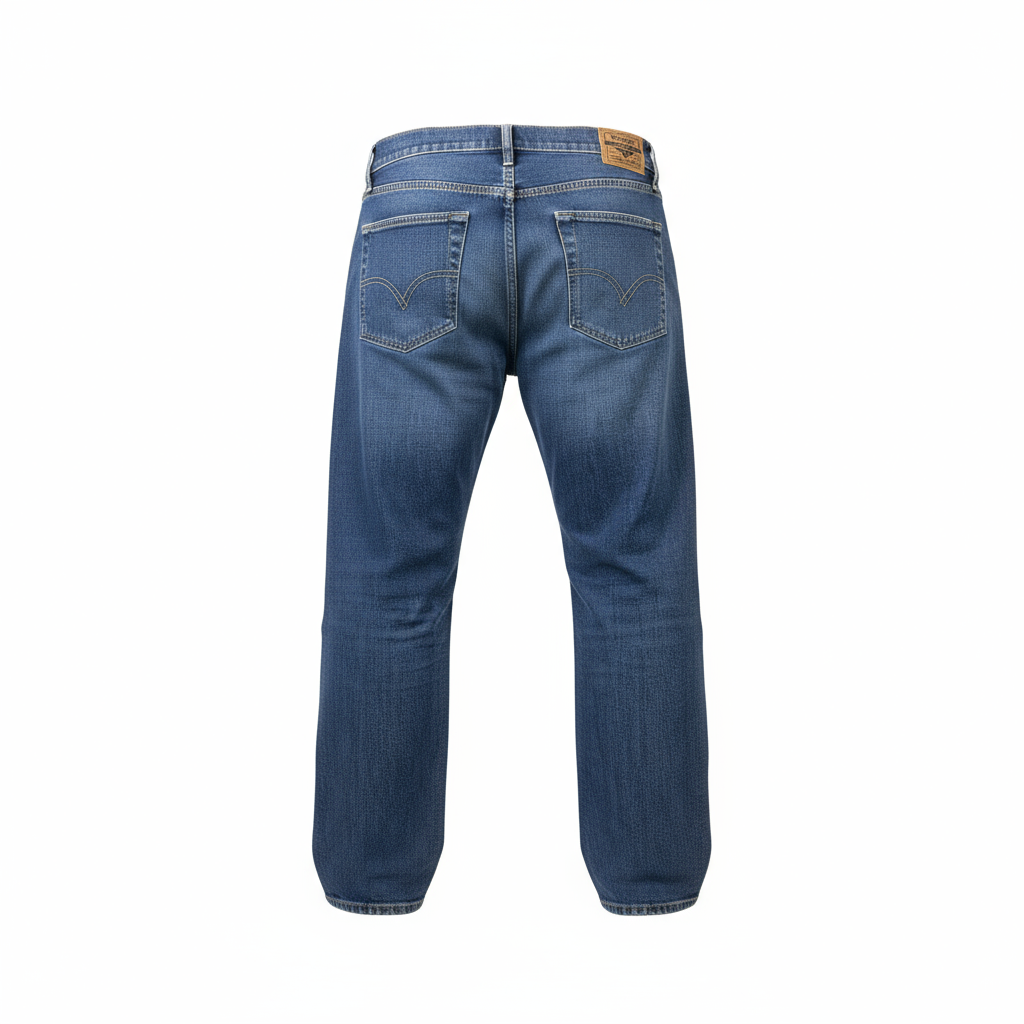Retro Blue Relaxed Baggy