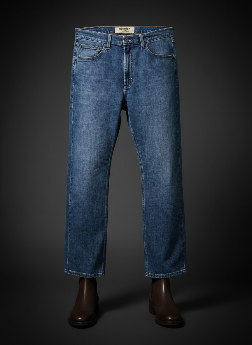 DENIM BLUE LIGHT WASH - Straight Fit