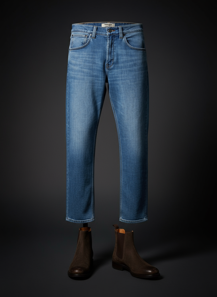 LIGHT BLUE SHADE FADE - Straight Fit