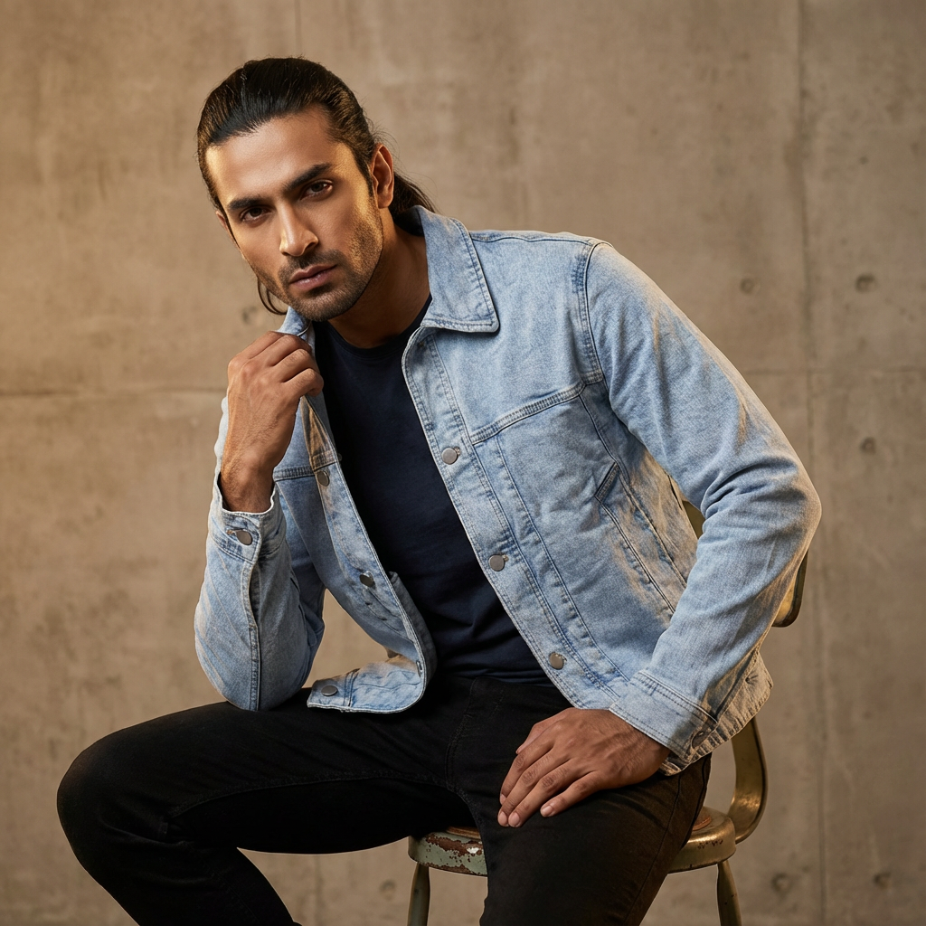 Ligh Blue Wash Denim Jacket