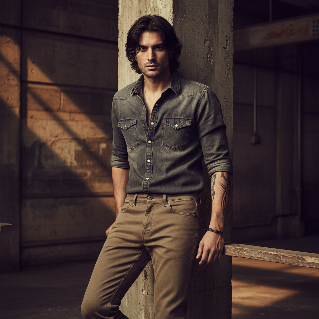 Khakhi Denim Relaxed fit Jeans