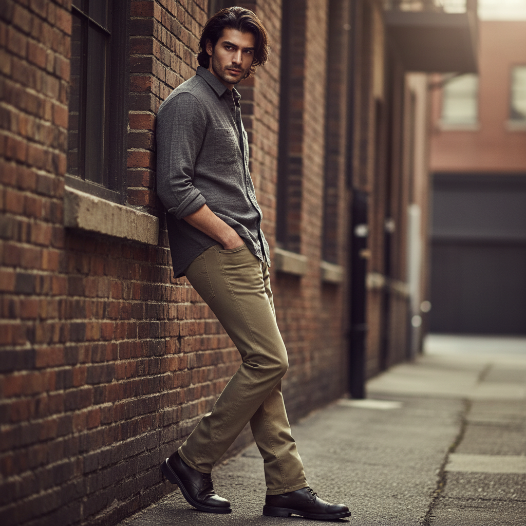 Khakhi Denim Relaxed fit Jeans