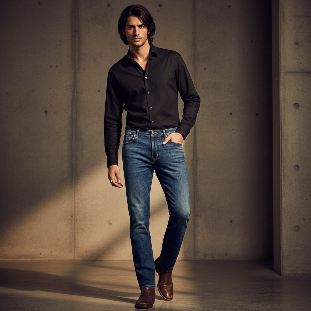 DARK NIGHT FADE BLUE - Relaxed Fit