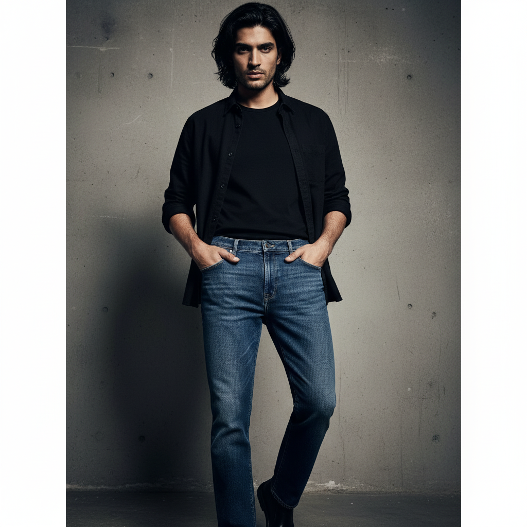 DARK NIGHT FADE BLUE - Relaxed Fit