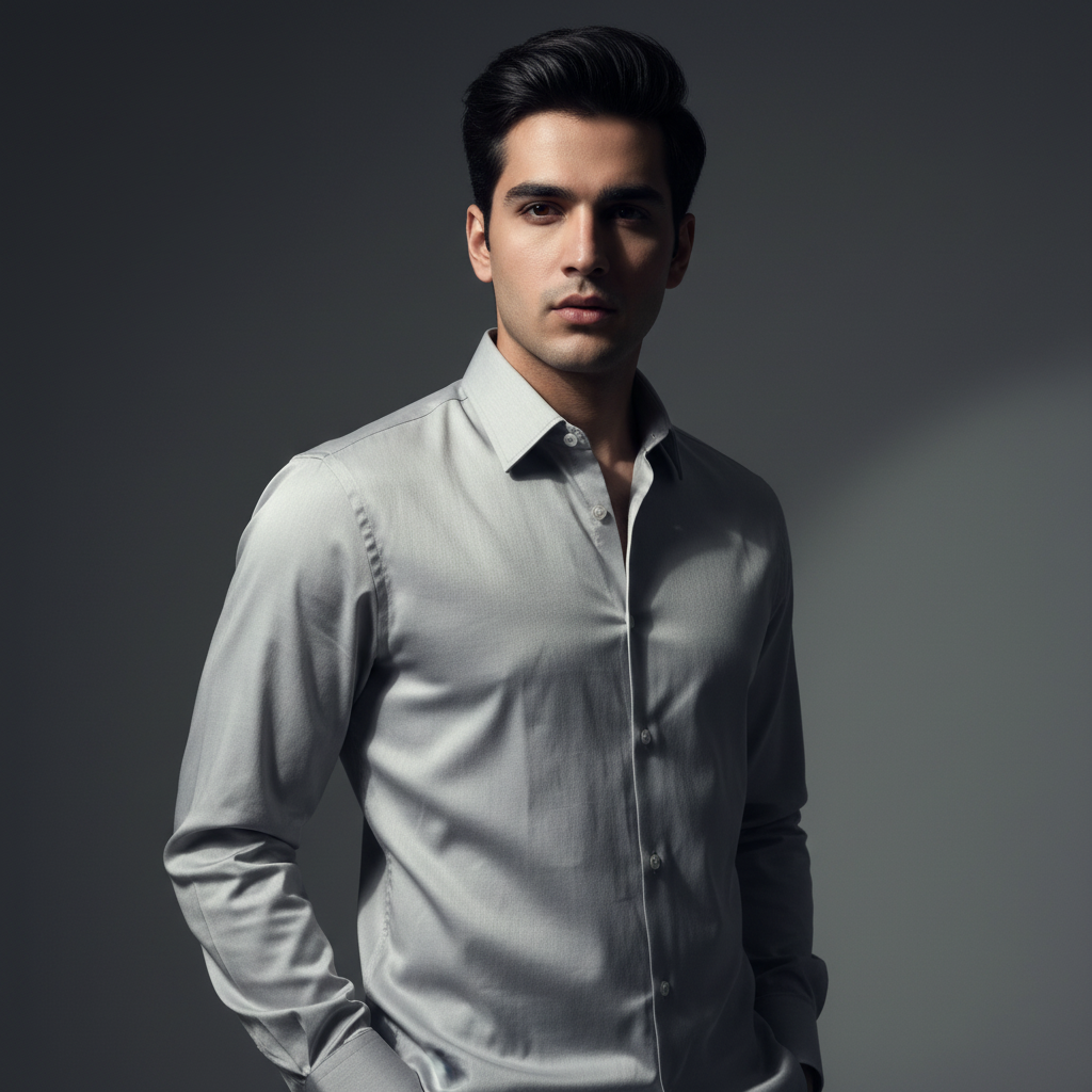 Grey Slim Fit Shirt