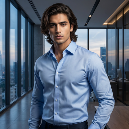 Sky Blue Slim Fit Shirt ( SB 5)