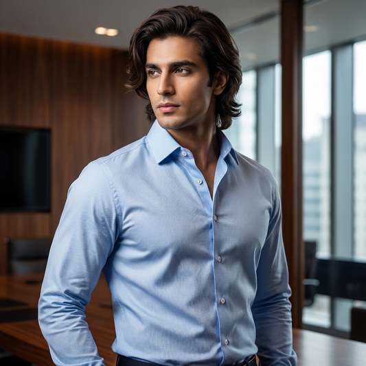 Sky Blue Slim Fit Shirt ( SB 5)