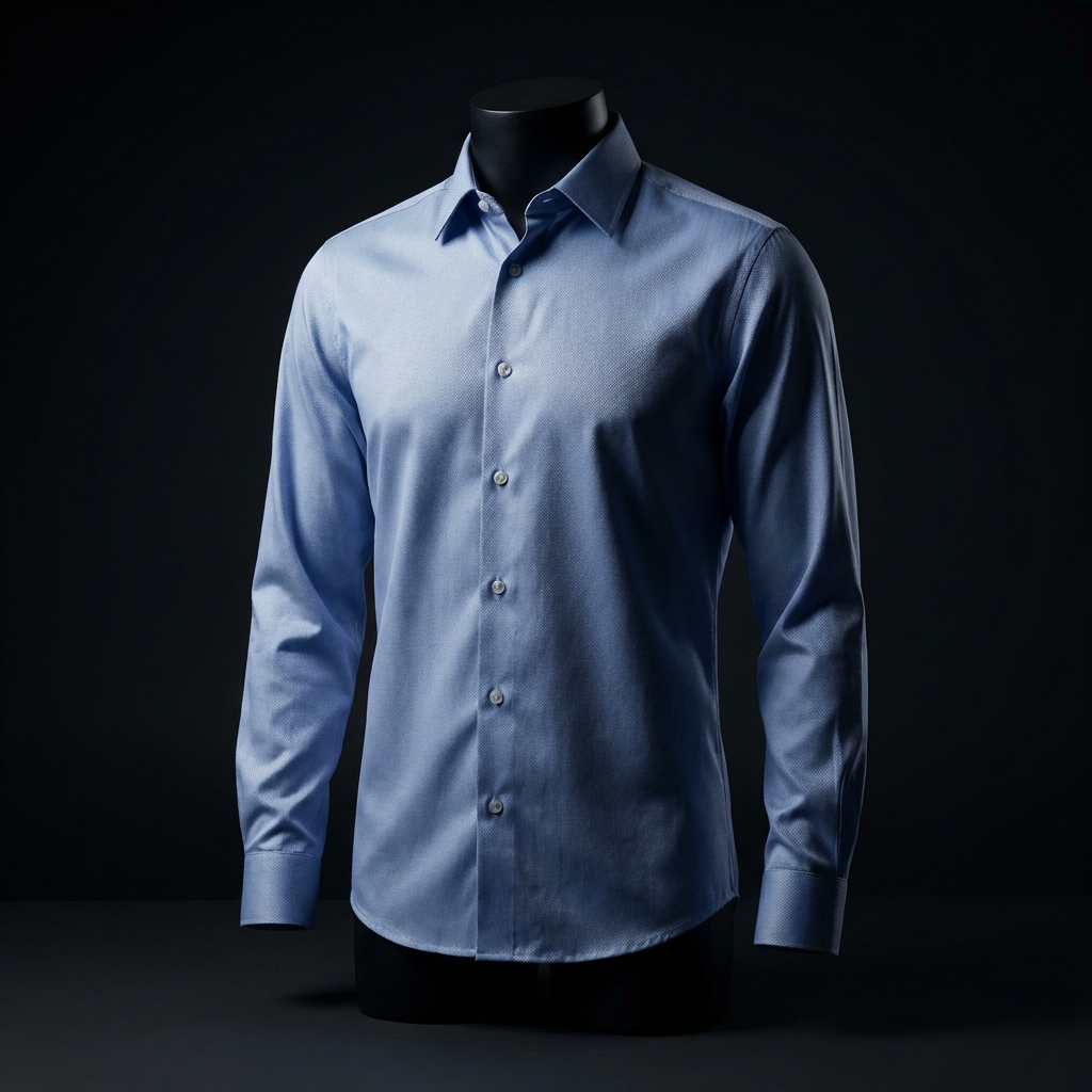 Sky Blue wavy pattern shirt - SM9