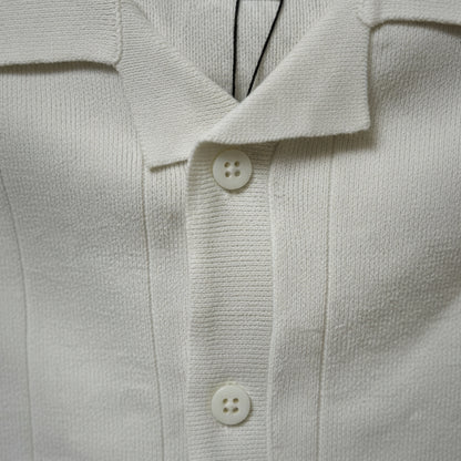 WHITE BOWDEN Knitted Short Sleeve Cuban