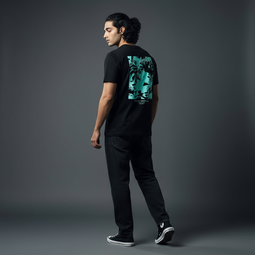 Black ft Neon Abstract - Tshirt