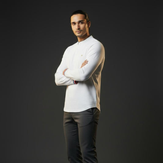 Full sleeve White T shirt
