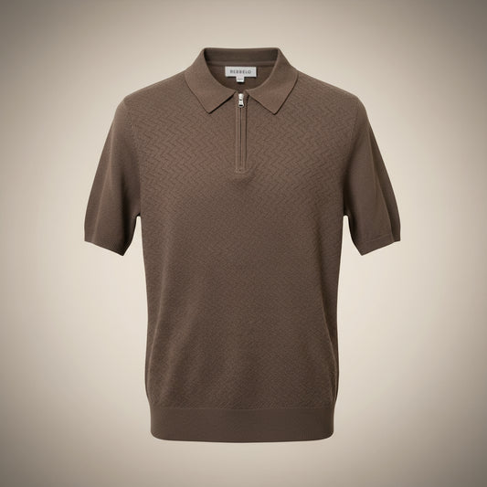 Walnut Knitted Jip Polo