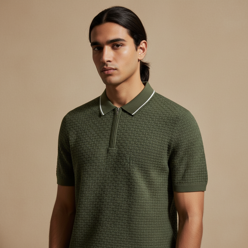 Olive Knitted Texture with JIP