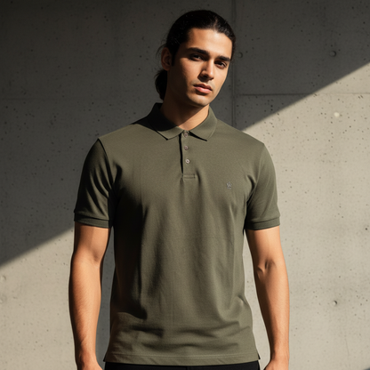 Olive Polo T Shirt