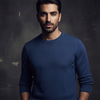 Denim Blue - Knitted Sweater