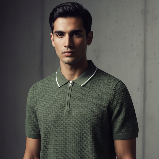 Olive Knitted Texture with JIP