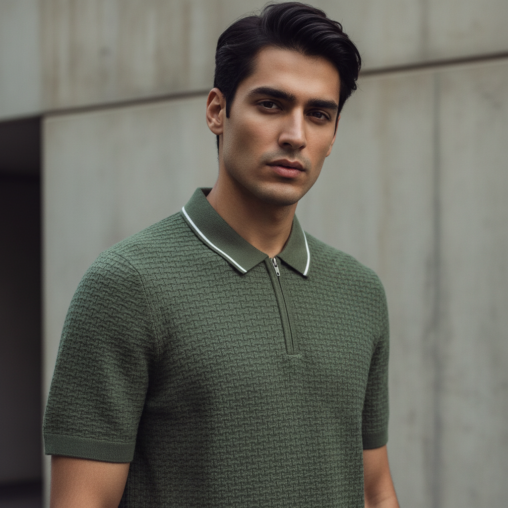 Olive Knitted Texture with JIP