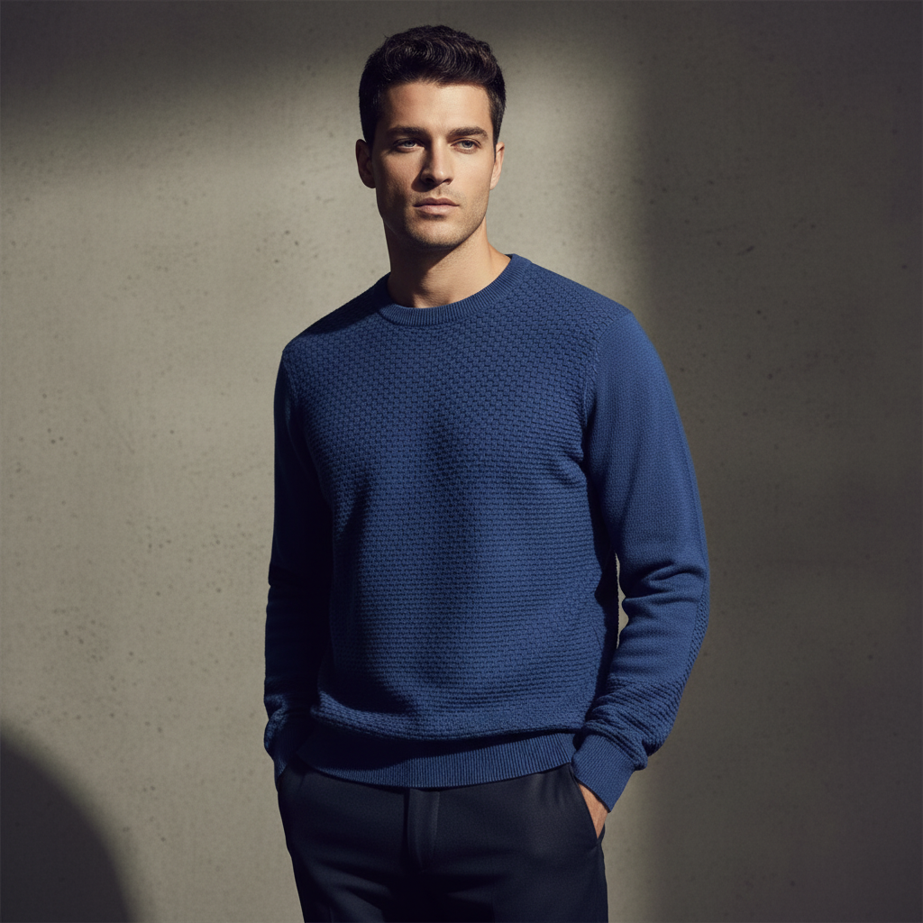 Denim Blue - Knitted Sweater