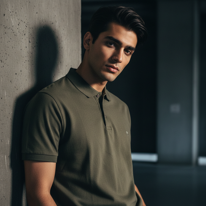 Olive Polo T Shirt