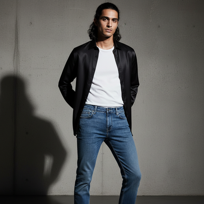 BLUE LIGHT WASH Slim Fit Jeans