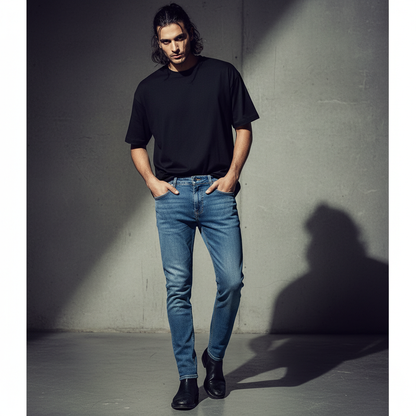 BLUE LIGHT WASH Slim Fit Jeans