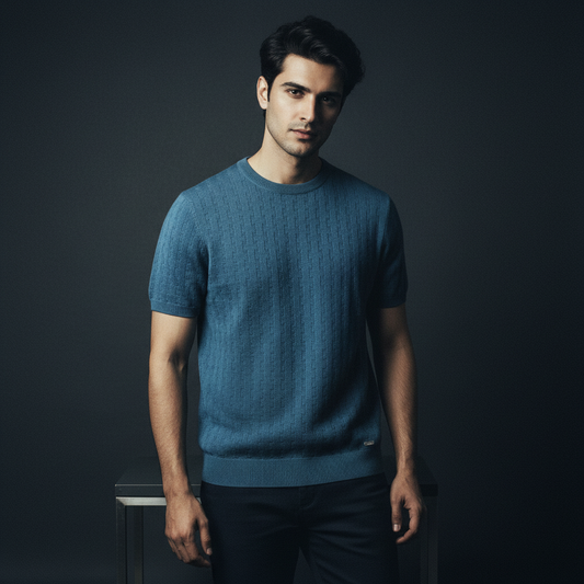 Blue Green - Knitted Tee Layman