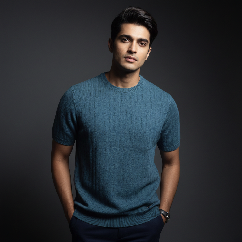 Blue Green - Knitted Tee Layman