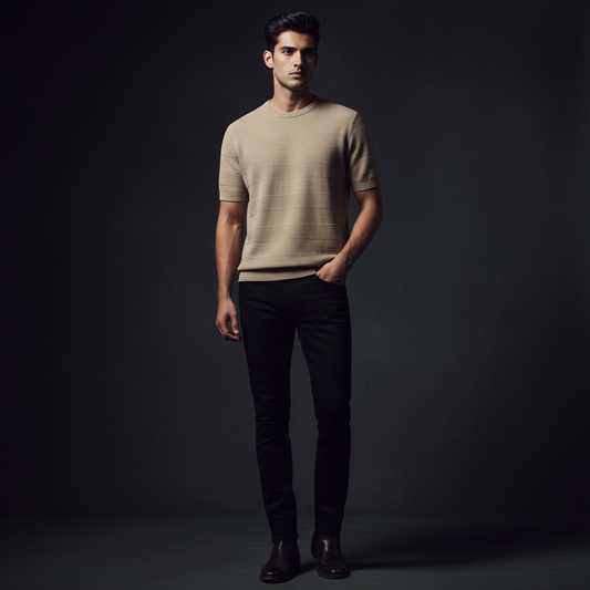 Camel - Knitted Tee Leaside