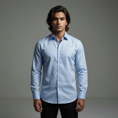 Sky Blue Shirt Hector Modern Fit - SHM11