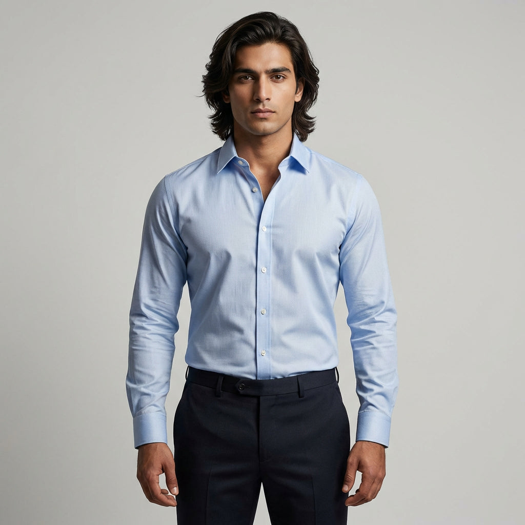 Sky Blue Shirt Hector Modern Fit - SHM11