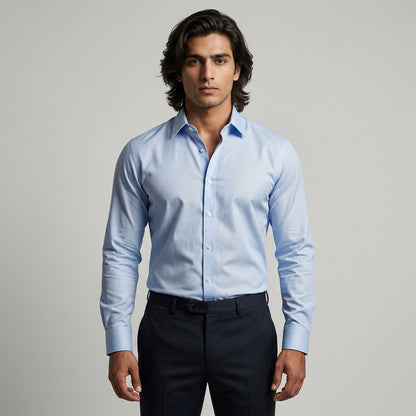 Sky Blue Shirt Hector Modern Fit - SHM11