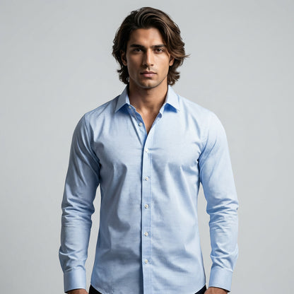 Sky Blue Shirt Hector Modern Fit - SHM11